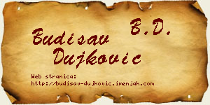 Budisav Dujković vizit kartica